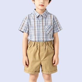 Boys' Pure Cotton Breathable Anti-Pilling Shirt