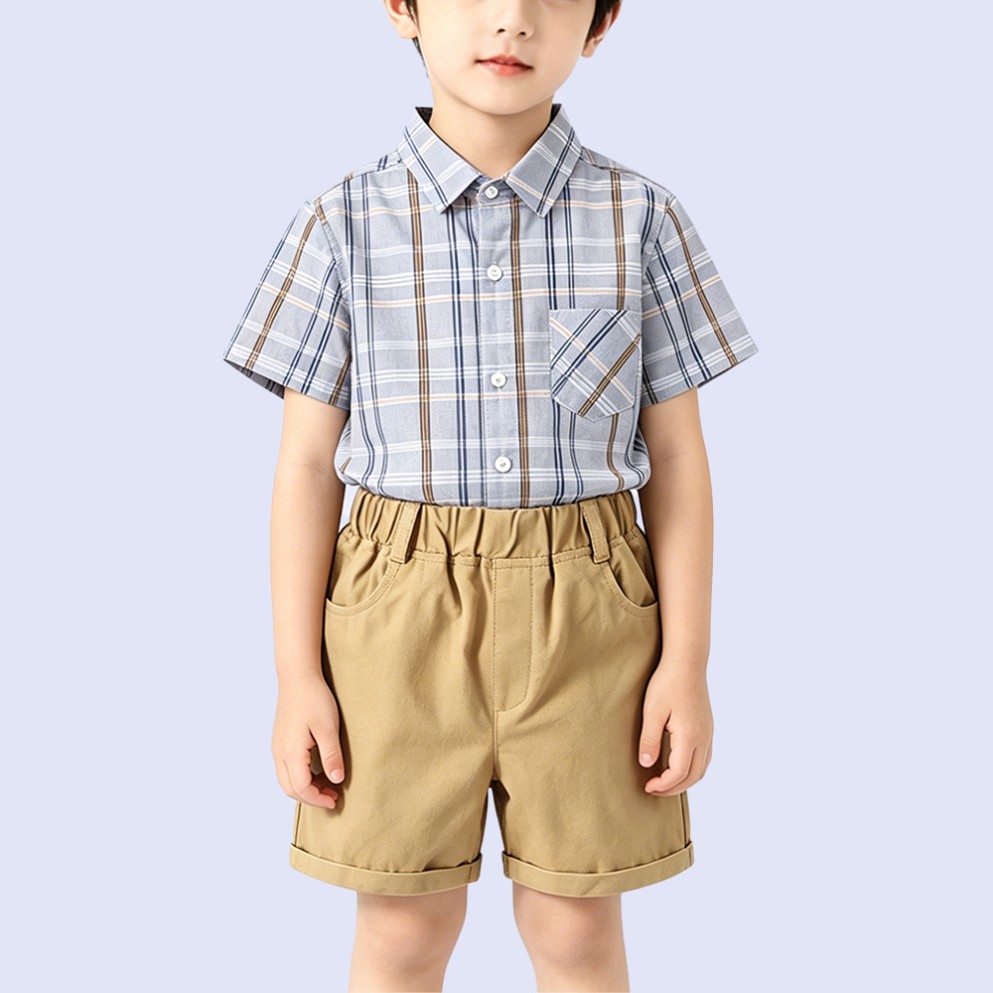 Boys' Pure Cotton Breathable Anti-Pilling Shirt