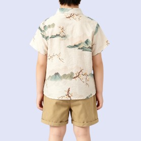 Breathable Stand-Collar Shirt with Chinese Knot Buttons