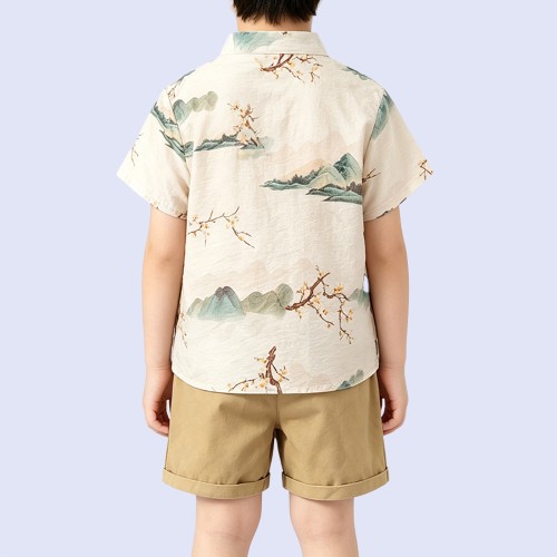 Breathable Stand-Collar Shirt with Chinese Knot Buttons