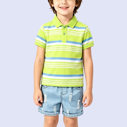 Fresh Striped Pure Cotton Boys' T-Shirt