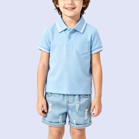Boys' Classic Solid-Color Breathable T-Shirt