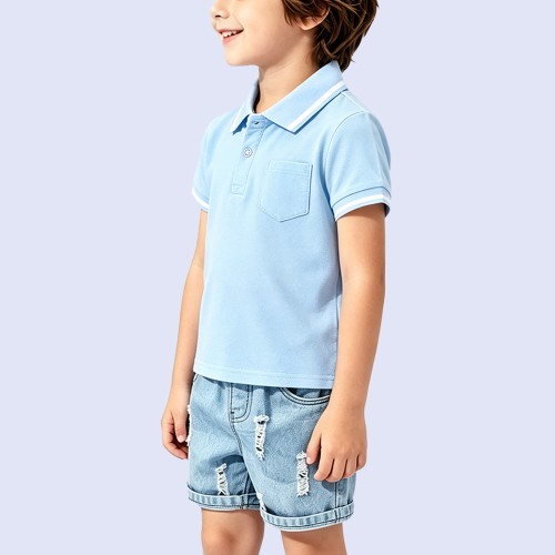 Boys' Classic Solid-Color Breathable T-Shirt