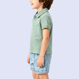 Boys' Fresh & Stylish Solid-Color T-Shirt