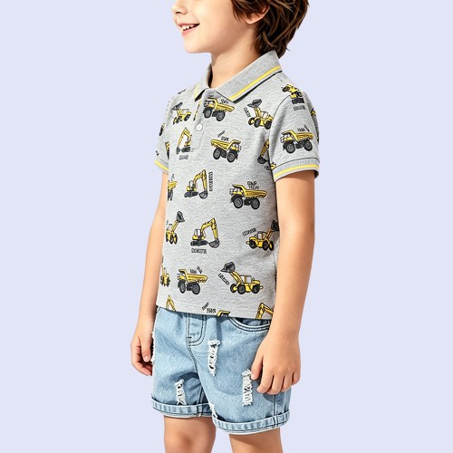 Boys' Premium Excavator-Print T-Shirt