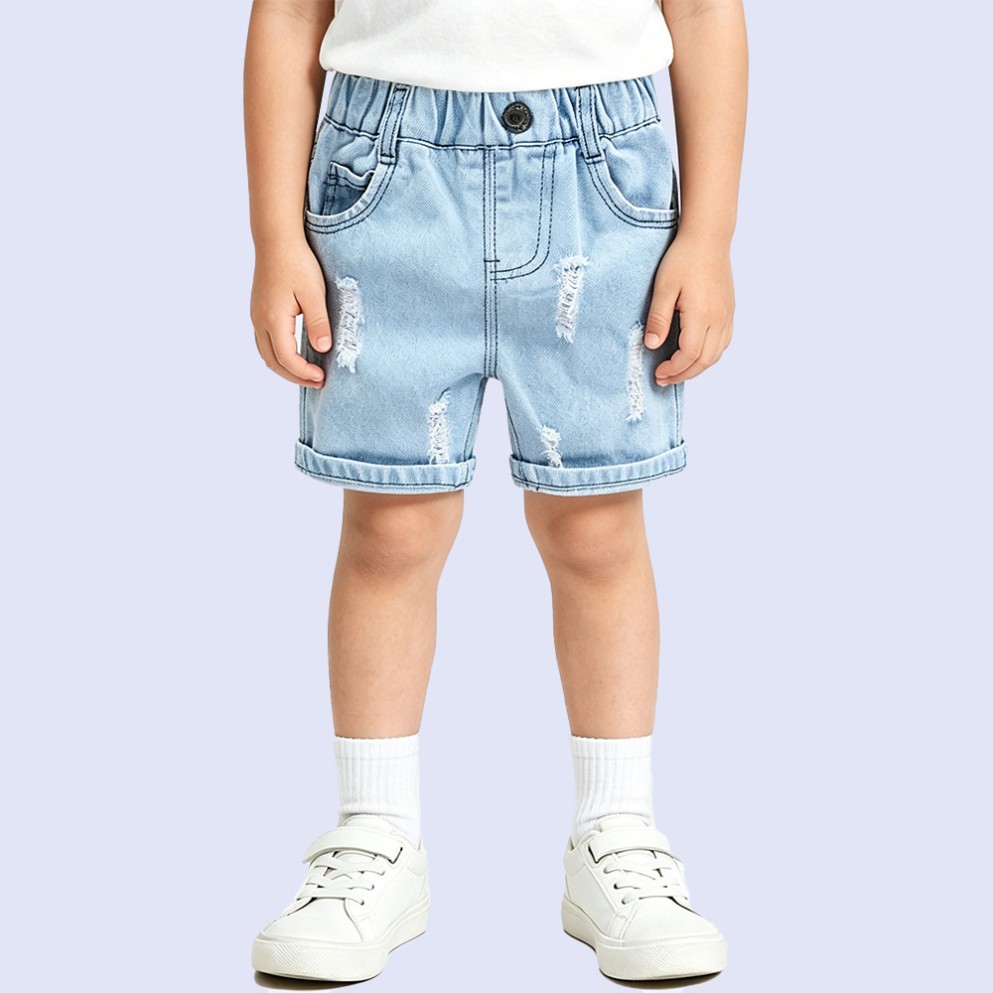 Stylish Stretchy Distressed Denim Shorts