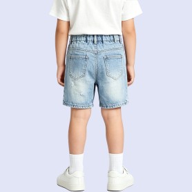Boys' Stylish Washed Distressed Denim Shorts