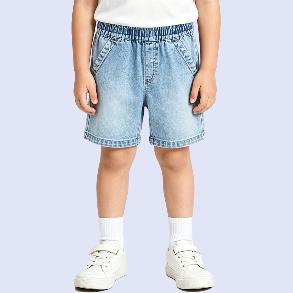 Boys' Loose-Fit Straight-Leg Casual Denim Shorts