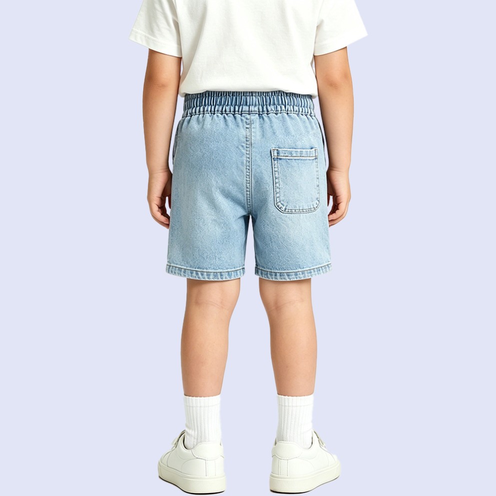 Boys' Loose-Fit Straight-Leg Casual Denim Shorts