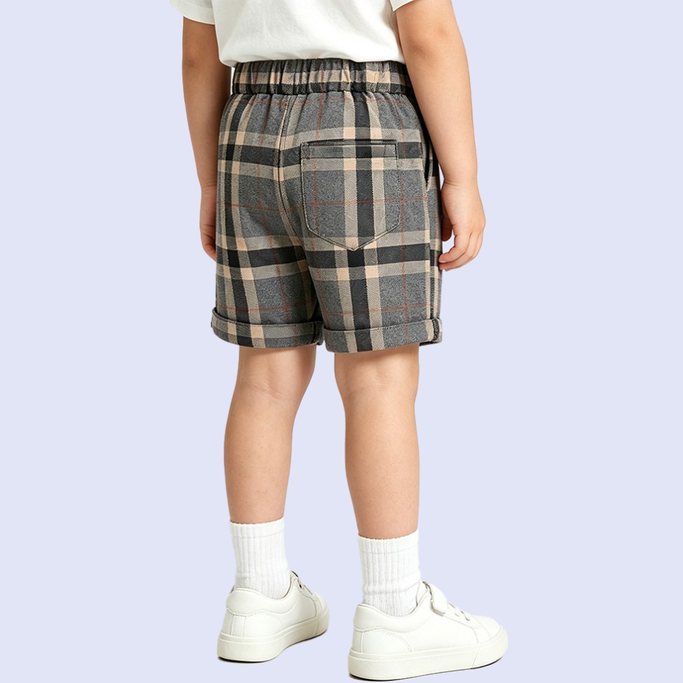 Classic British-Style Plaid Shorts