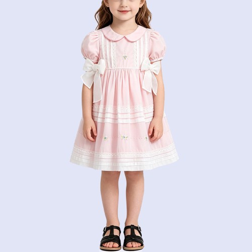 Pink Lace Fluffy Dress