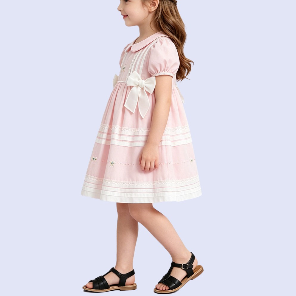 Pink Lace Fluffy Dress