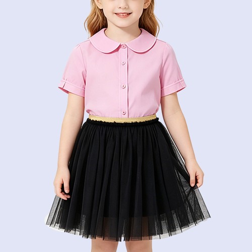 Sweet Ruffled-Collar Shirt