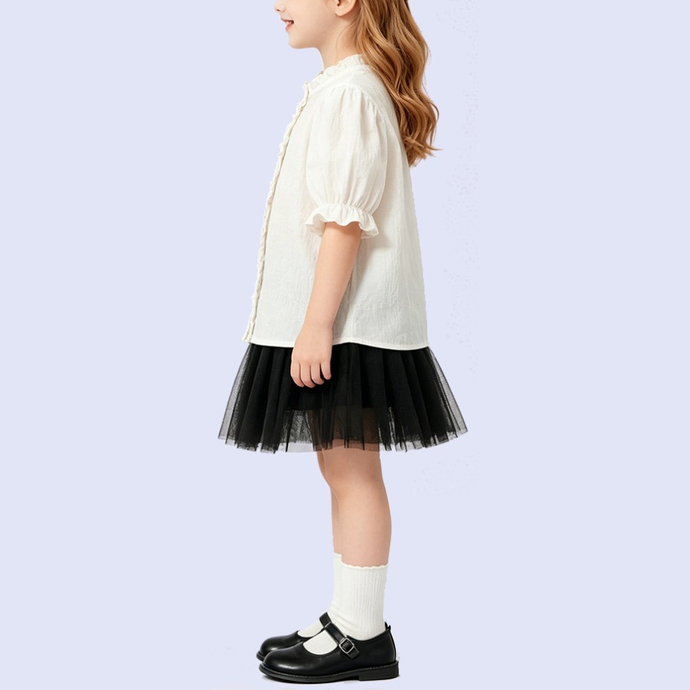 New French Retro Short-Sleeve Shirt