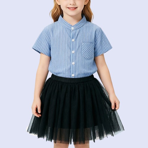 Simple Stand-Collar Single-Breasted Casual Shirt