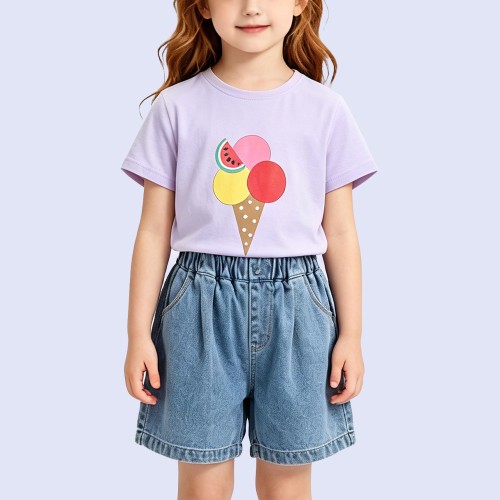 Fun Ice Cream Short-Sleeve T-Shirt for Girls