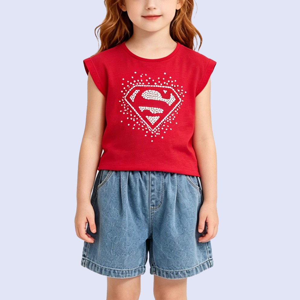 Girls' Rhinestone-Embellished T-Shirt