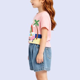 Creative Giraffe & Rainbow Bus T-Shirt