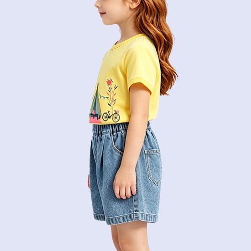 Lightweight Poly-Cotton Blend Casual Crewneck Top