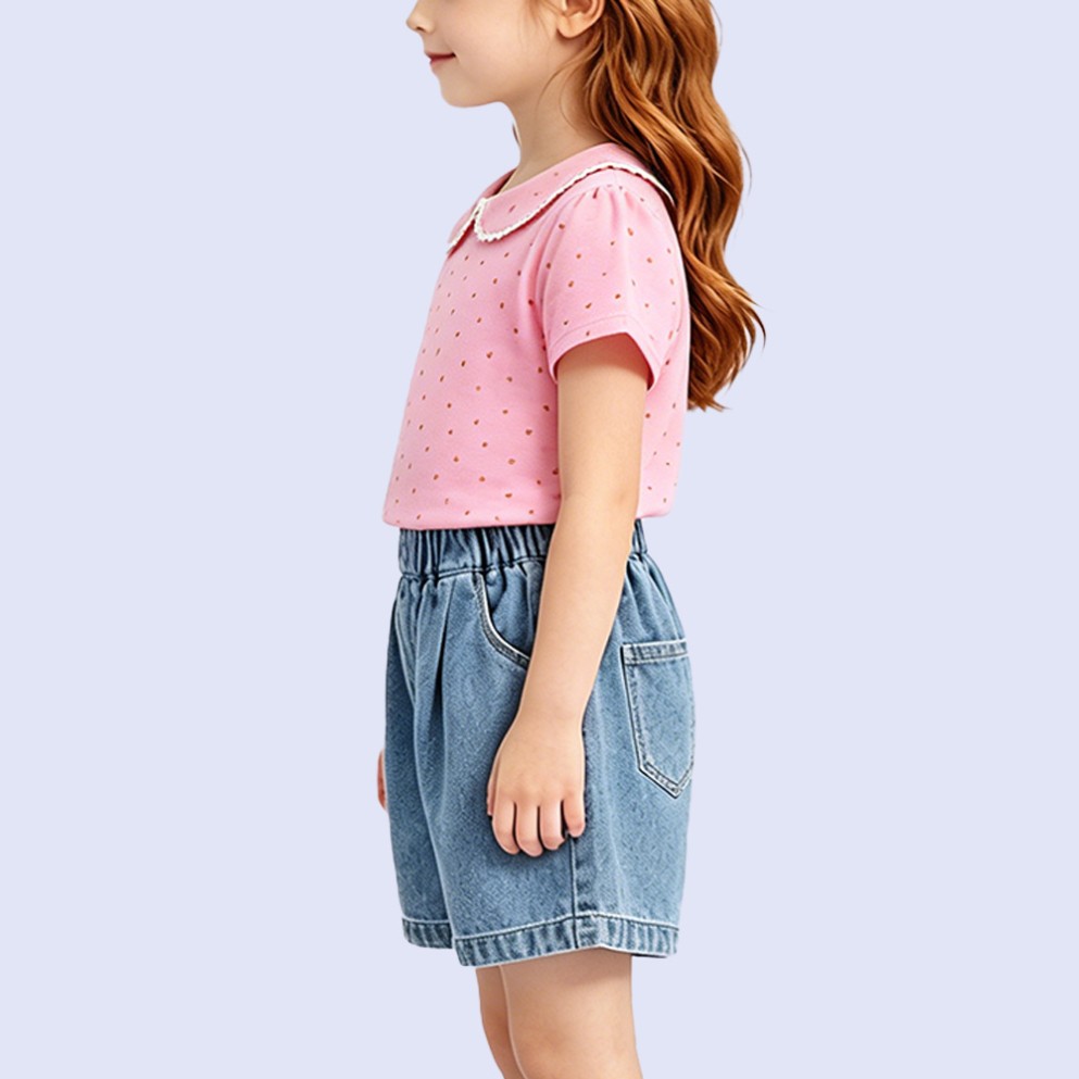 Letter-Print Peter Pan Collar T-Shirt