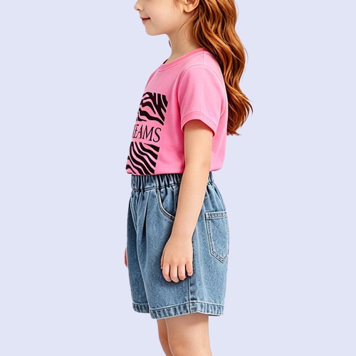 Creative Zebra-Print Letter T-Shirt