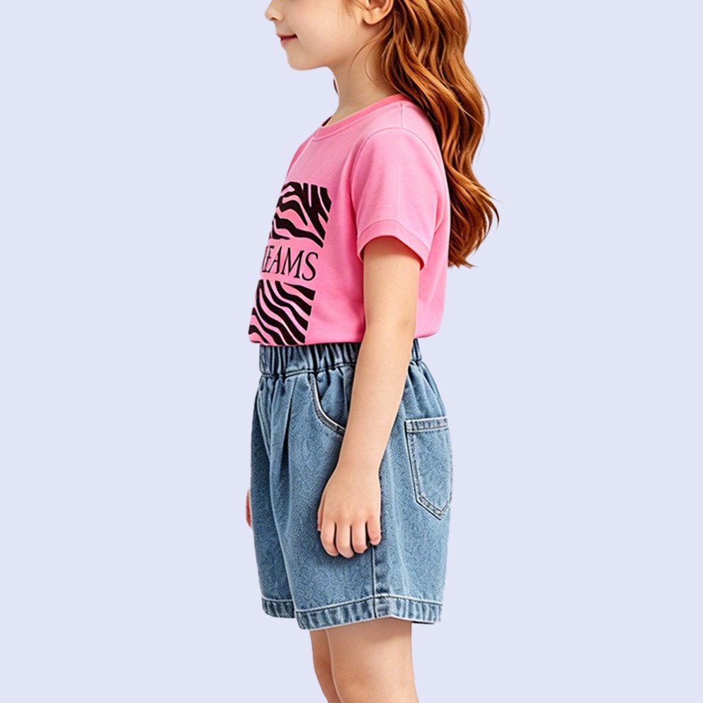 Creative Zebra-Print Letter T-Shirt