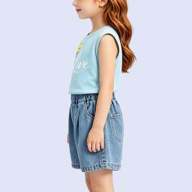 Comfortable Oversized Knit Casual T-Shirt for Girls