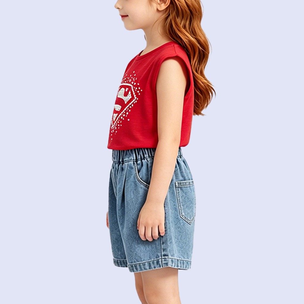 Girls' Rhinestone-Embellished T-Shirt