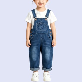 High-Quality Classic Washed Denim Overalls