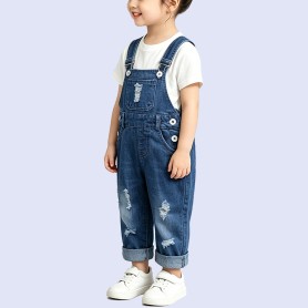 Stretchy & Comfortable Washed Denim Overalls